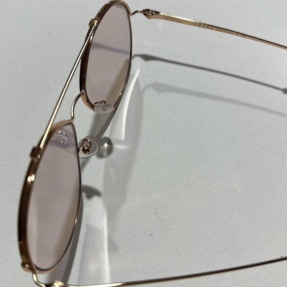 PRADA Rose Gold Round Aviator lightly tint sunglasses indoor/Outdoor unisex NWT - Picture 5 of 16